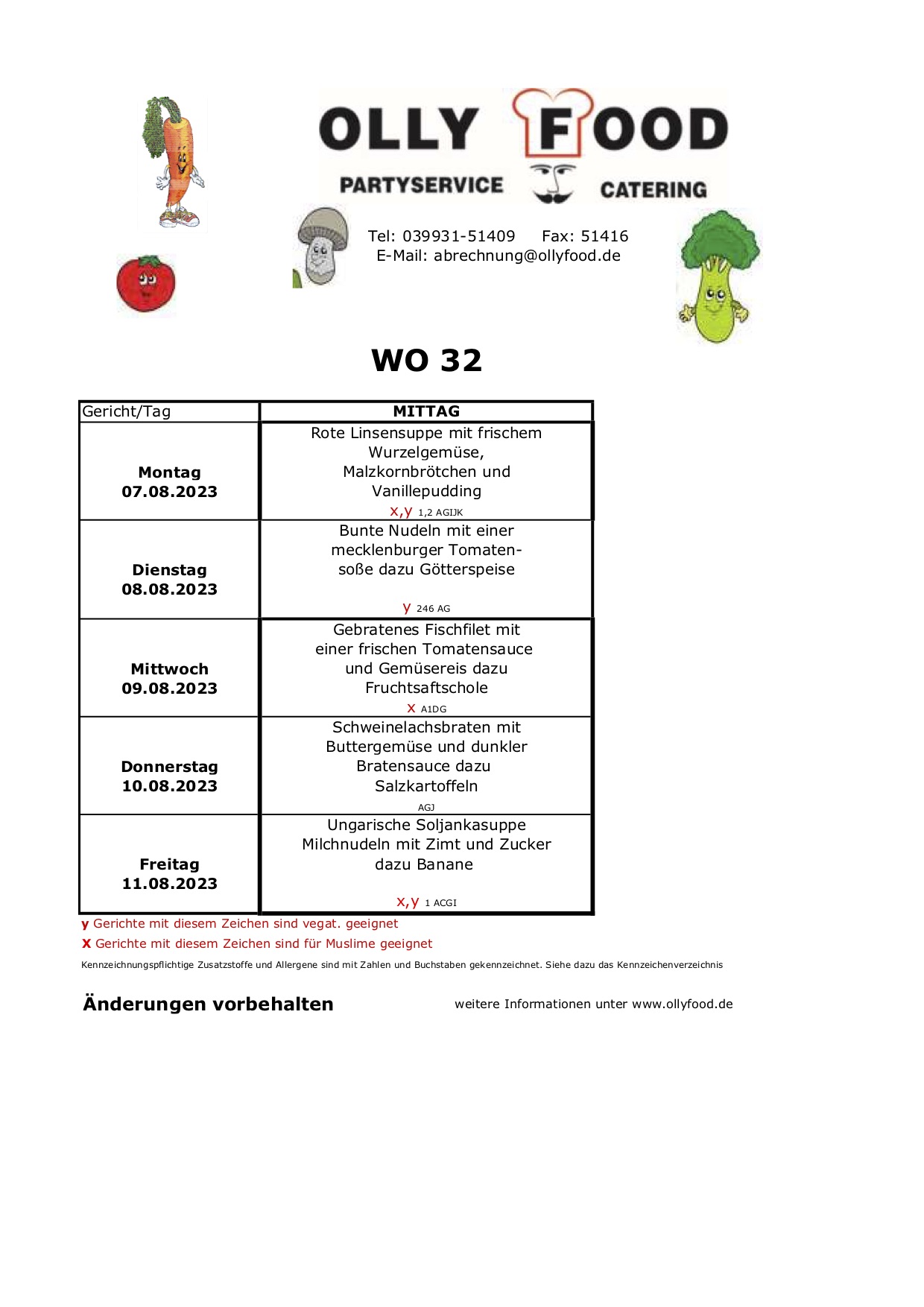 Kinderspeieplan Woche 32