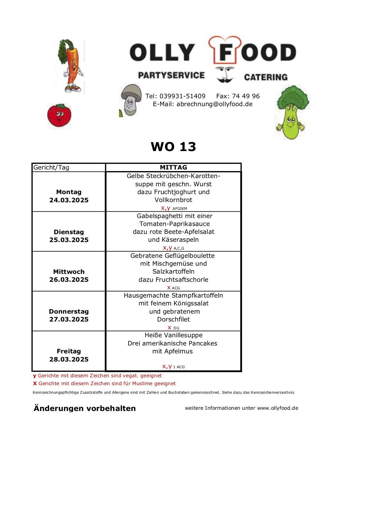 Plan Schule u. Hort  Wo 13